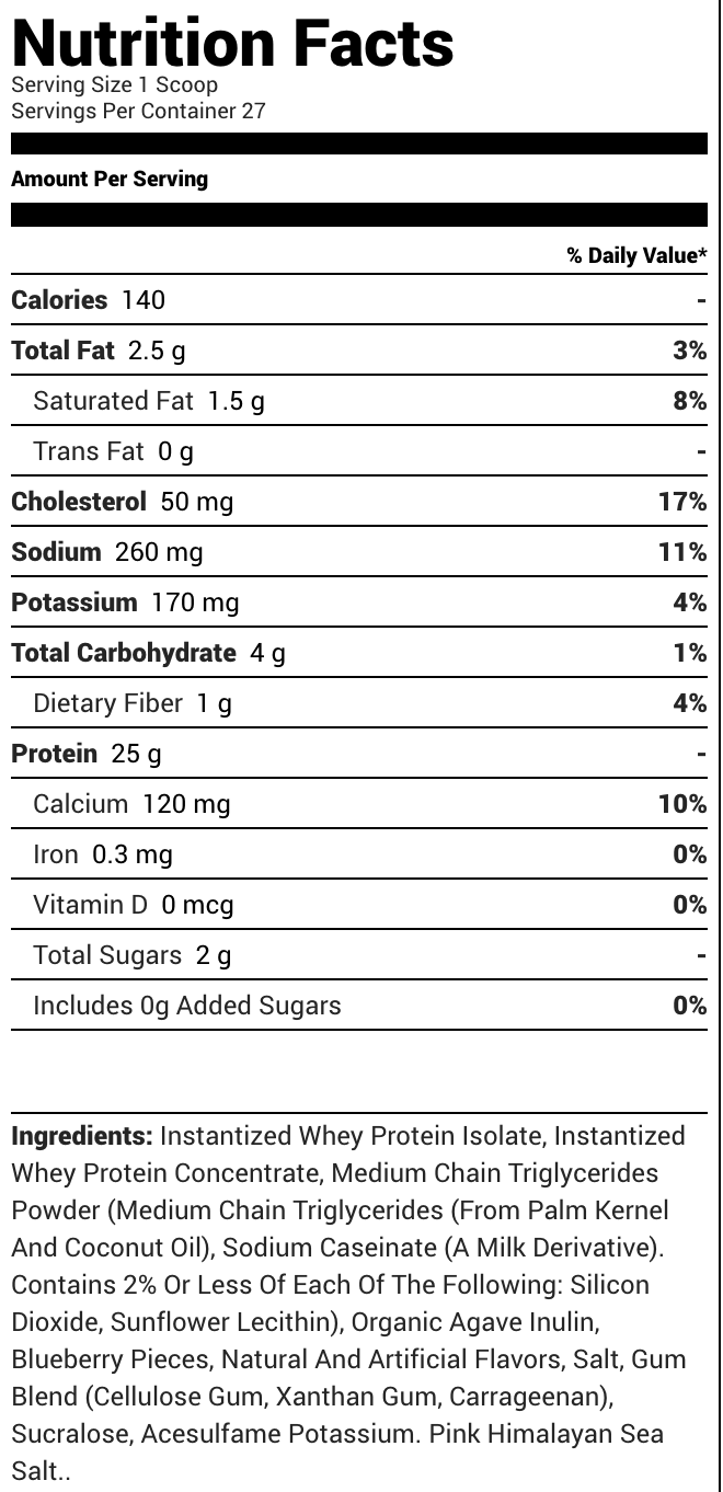 Ryse Supplements Loaded Protein Blueberry Muffin