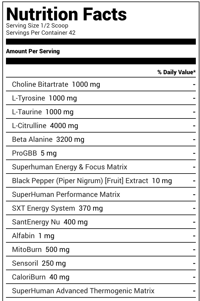 Alpha Lion Superhuman Burn Blazeberry