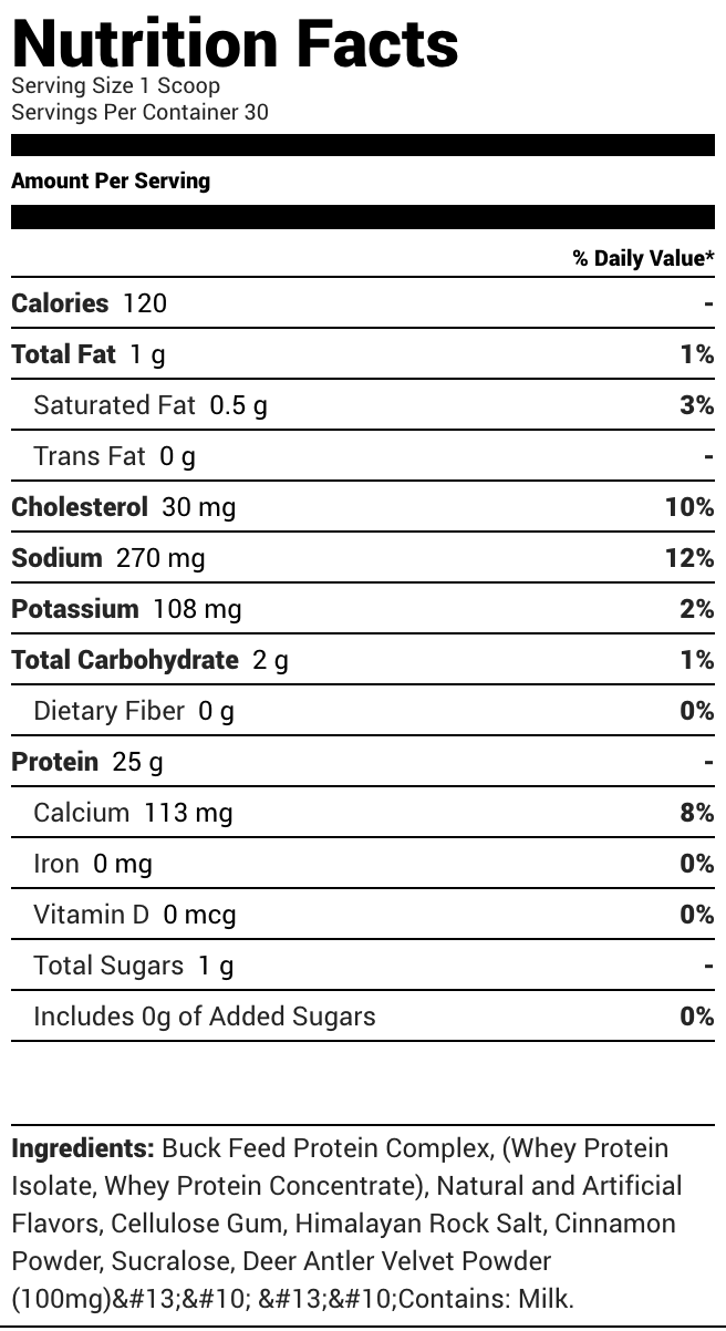Bucked Up Pre-Workout Buck Feed Horchata