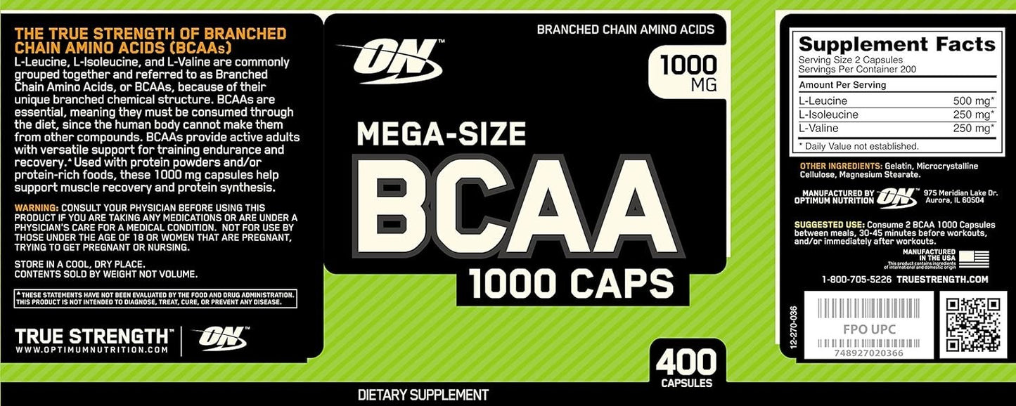 Optimum Nutrition BCAA 1000 Capsules