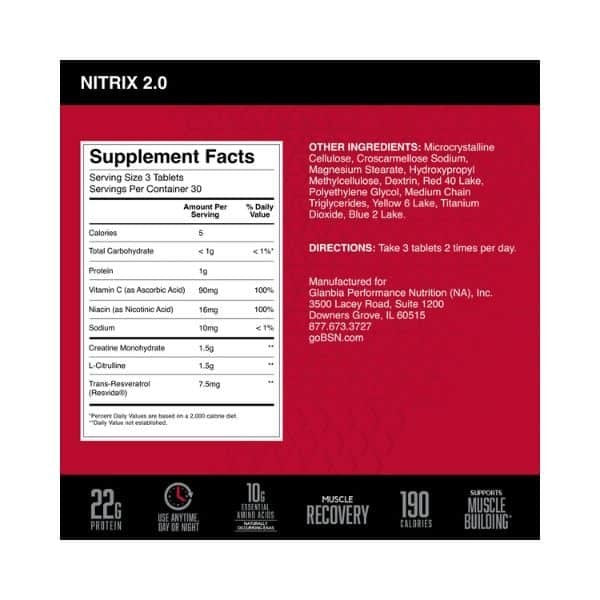 BSN Nitrix 2.0 Tablets