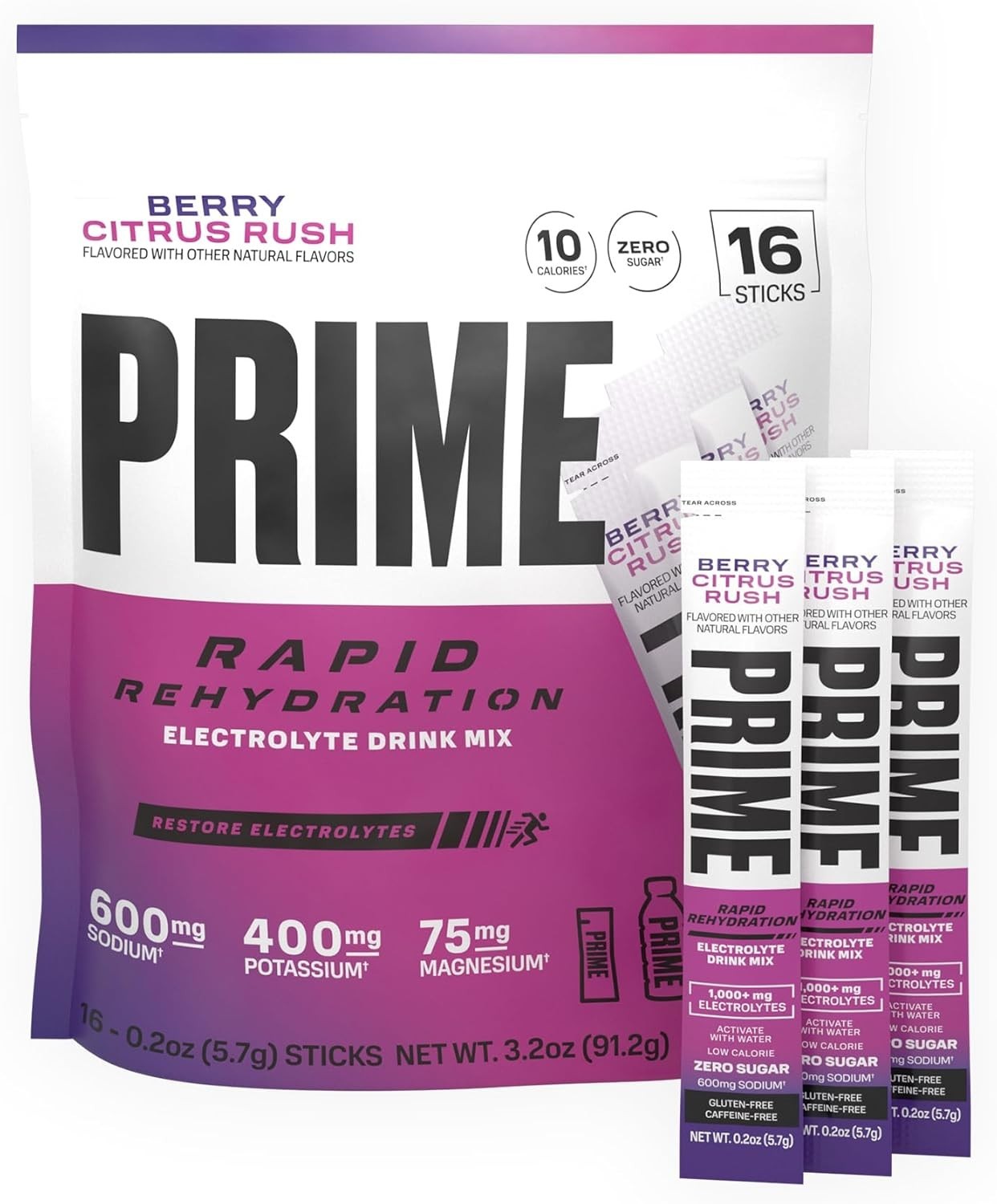 Prime Hydration Rapid Rehydration Stick Packs