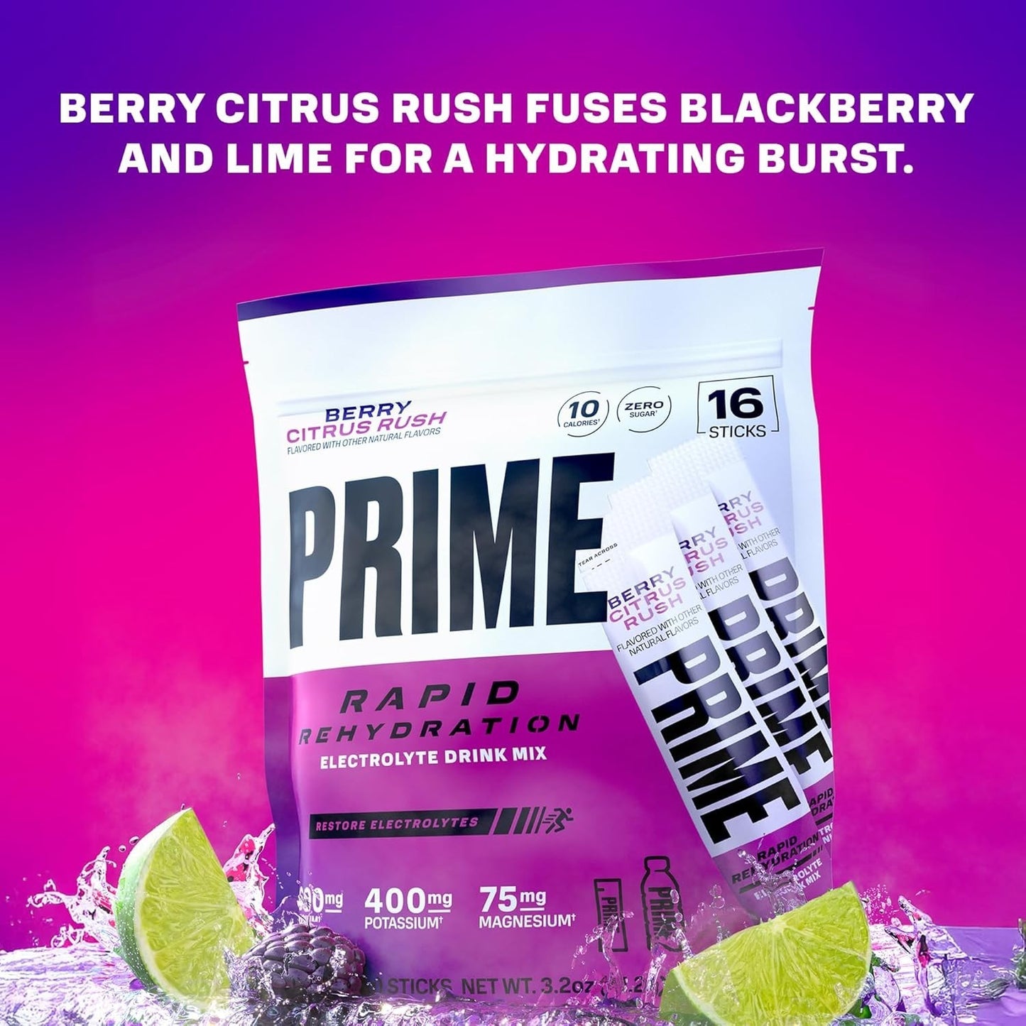 Prime Hydration Rapid Rehydration Stick Packs