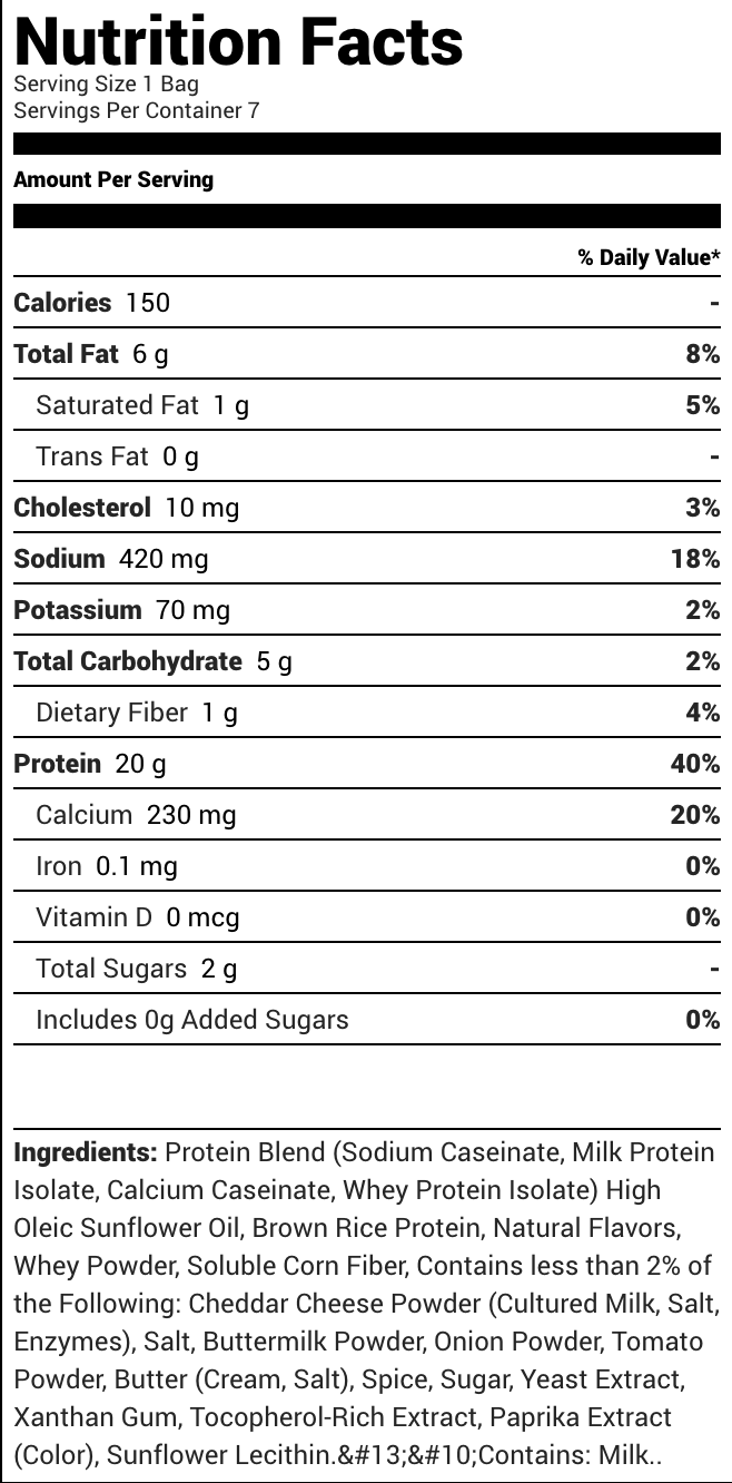 Legendary Foods Popped Protein Chips Nacho Cheese