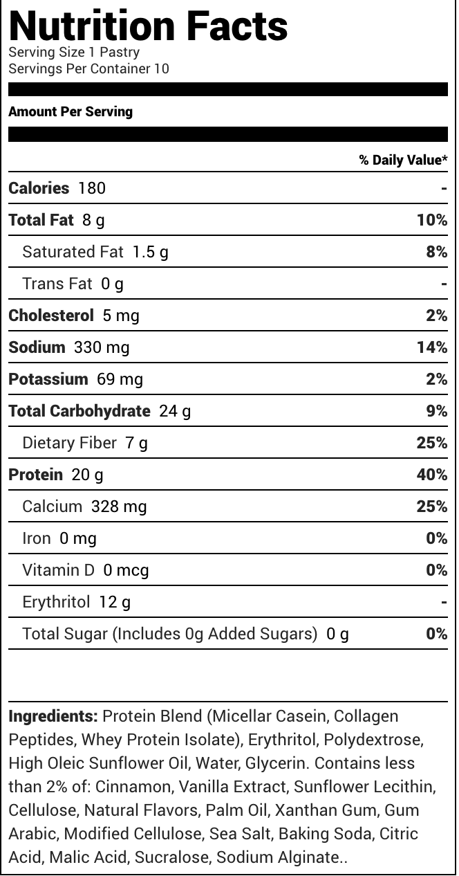 Legendary Foods Tasty Pastry Brown Sugar Cinnamon