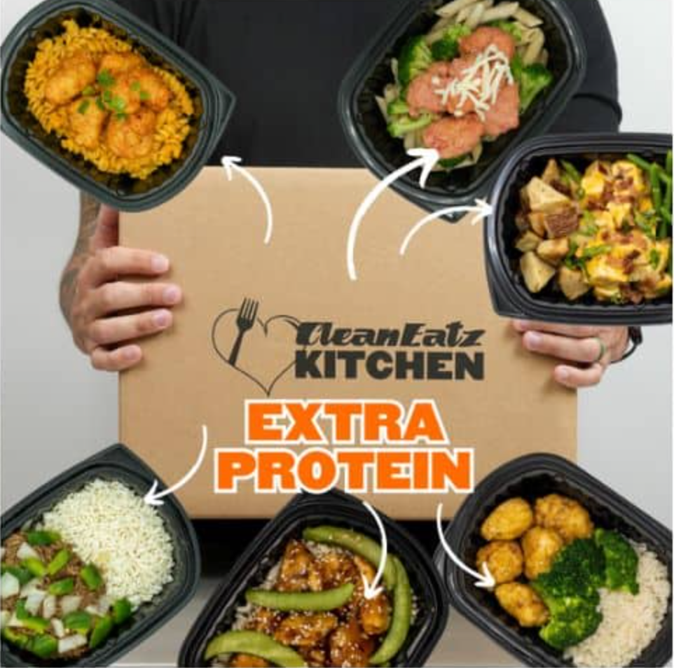 Clean Eatz Extra Protein Box – High-Protein Prepared Meals for Muscle Recovery & Performance Nutrition