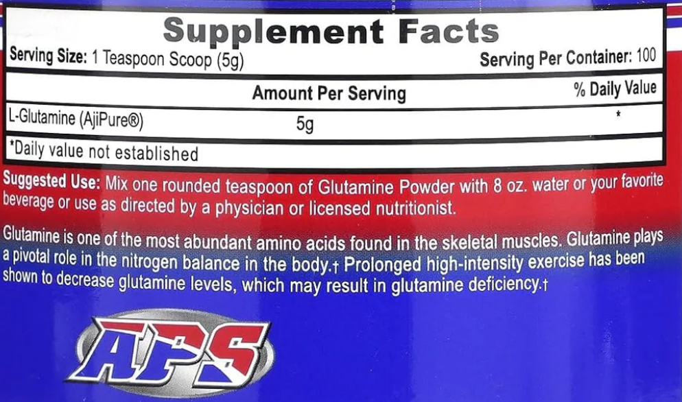 APS L-Glutamine | Essential Amino for Recovery & Immune Support