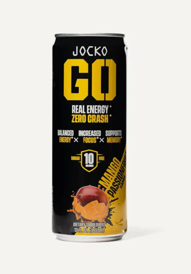 Jocko Go Energy Drink 12 Pack – Clean Ready-to-Drink Energy for Focus, Performance & Everyday Productivity