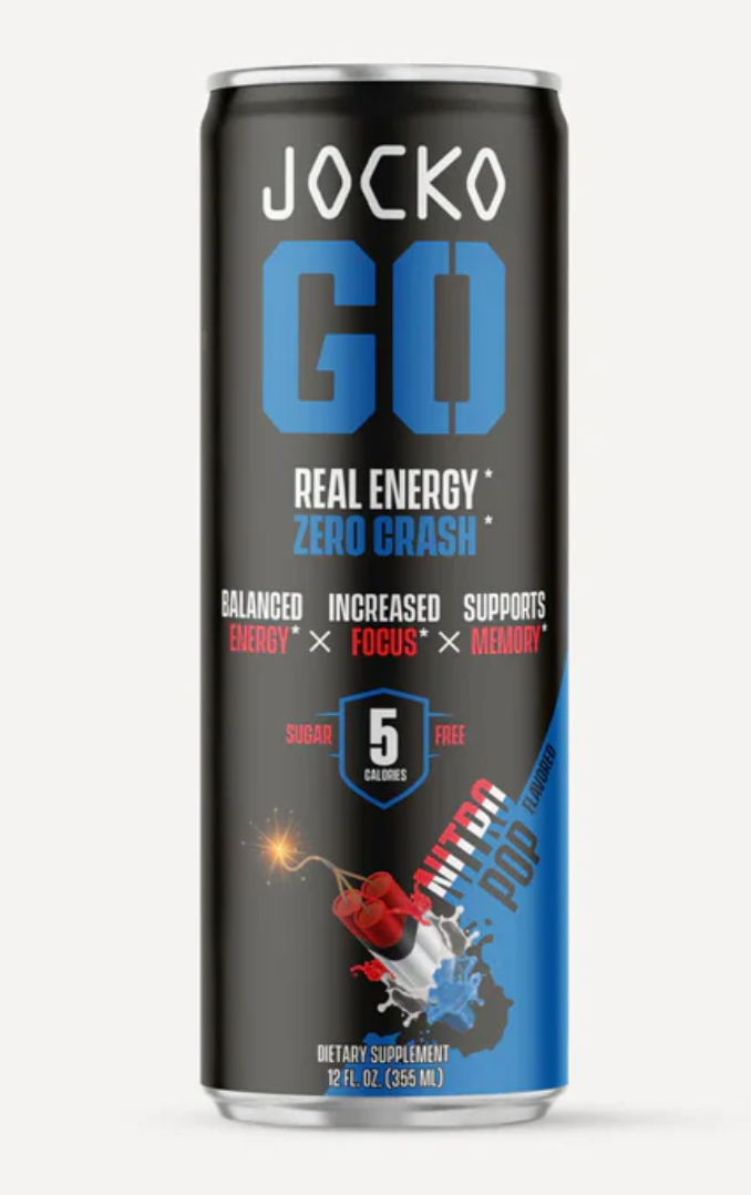 Jocko Go Energy Drink 12 Pack – Clean Ready-to-Drink Energy for Focus, Performance & Everyday Productivity