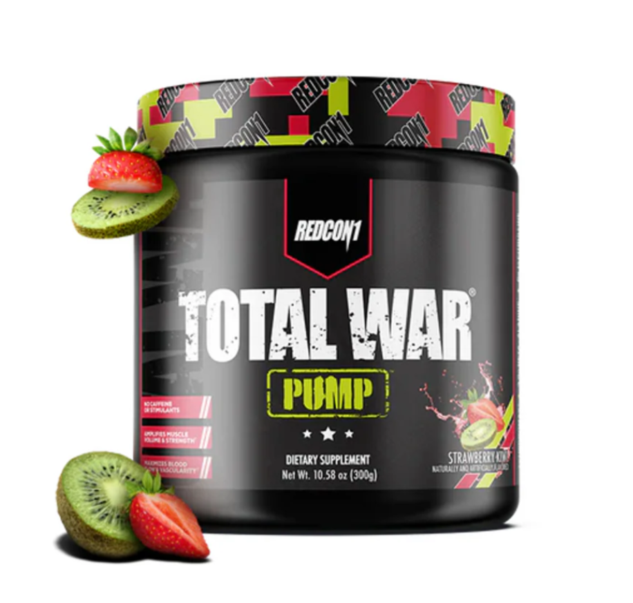Redcon1 Total War Pump Pre-Workout 300g – Stimulant-Free Pump Formula for Muscle Pumps, Performance & Training Intensity