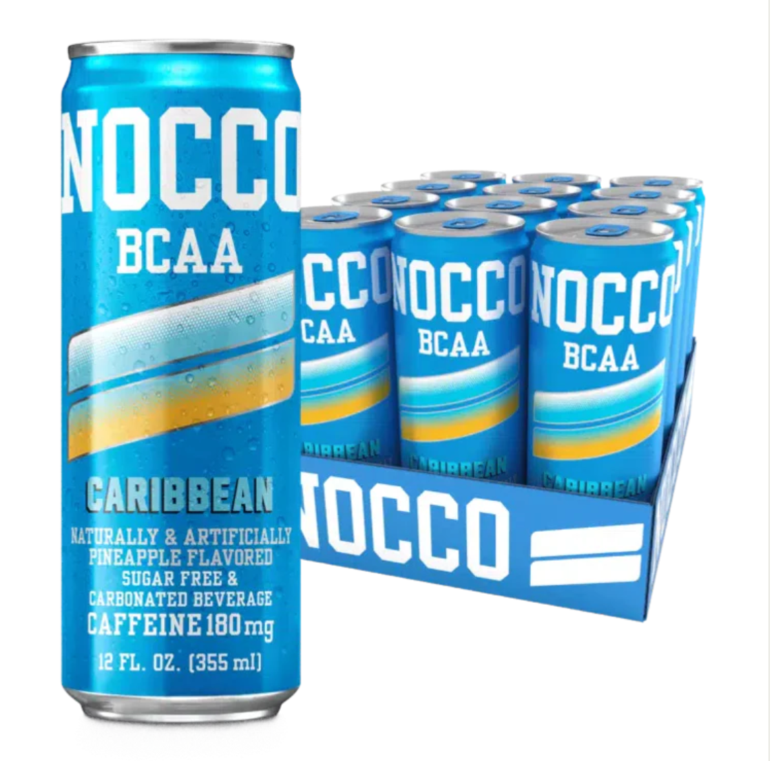 NOCCO Energy Drink 12 Pack – Ready-to-Drink BCAA Energy Beverage for Performance, Focus & Active Lifestyles