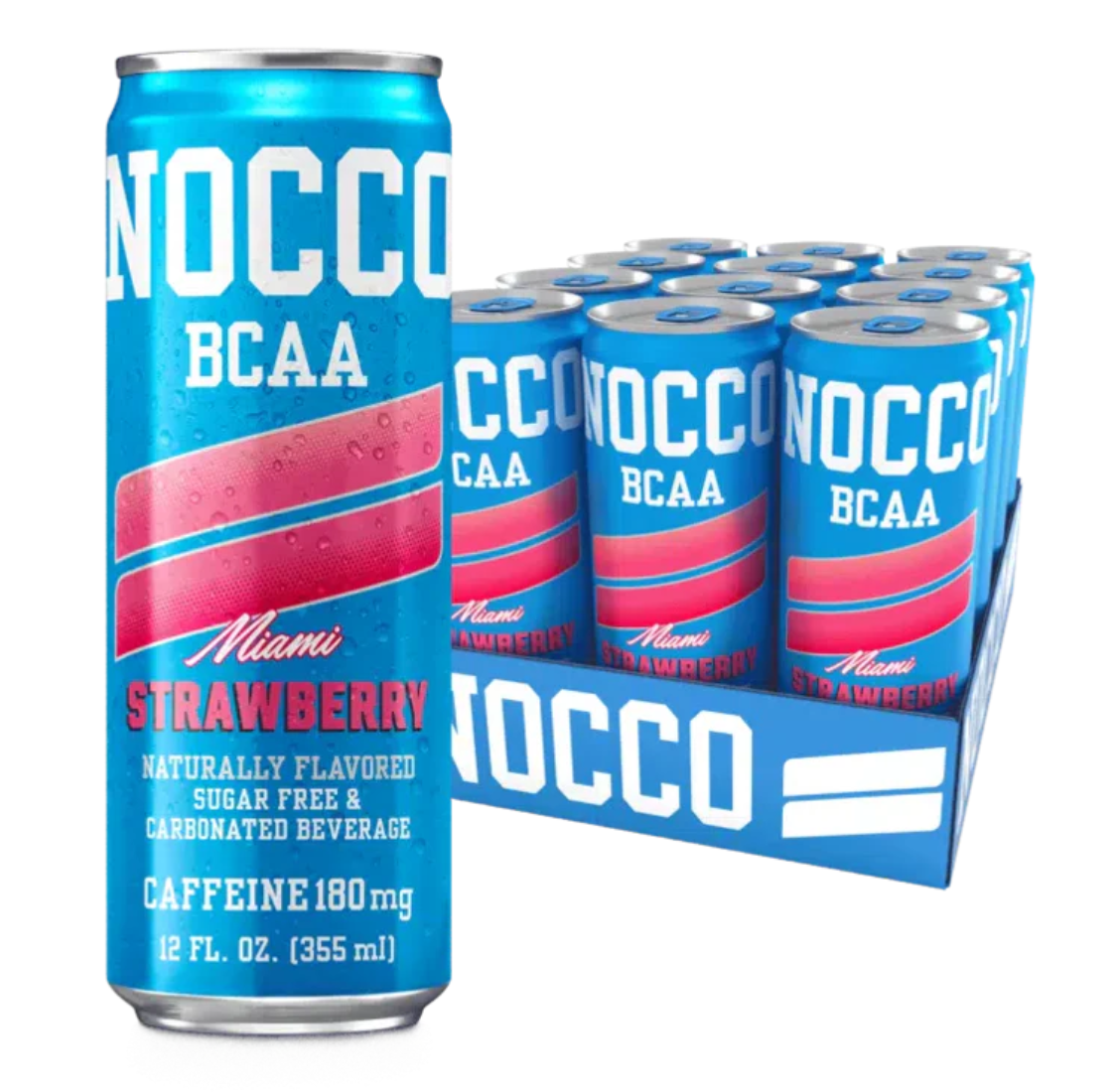 NOCCO Energy Drink 12 Pack – Ready-to-Drink BCAA Energy Beverage for Performance, Focus & Active Lifestyles